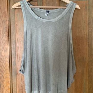 Free people green/grey flowy muscle tank